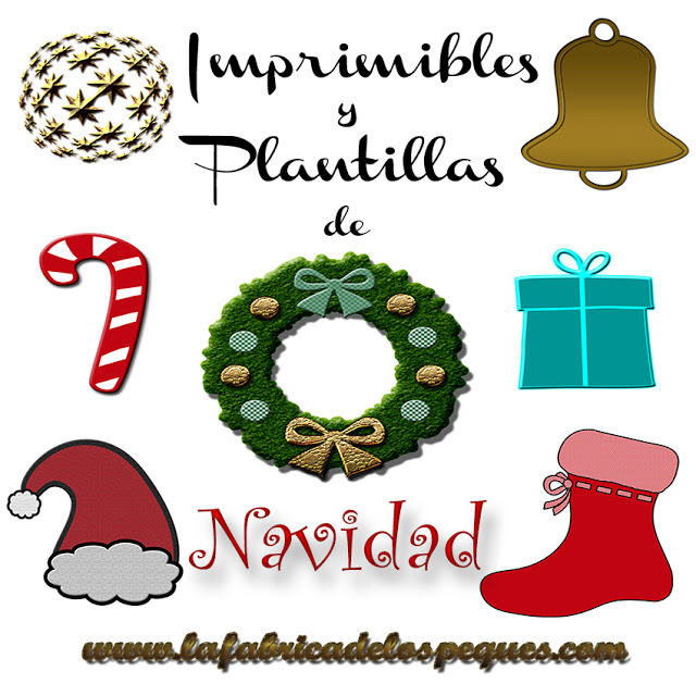 Imprimibles y plantillas de Navidad gratis: Gorros, calcetines y adornos.