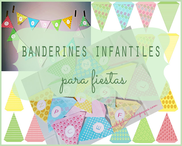 Banderines infantiles para fiestas