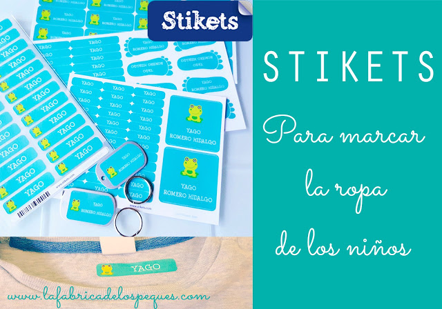 Stikets para marcar la ropa de los niños