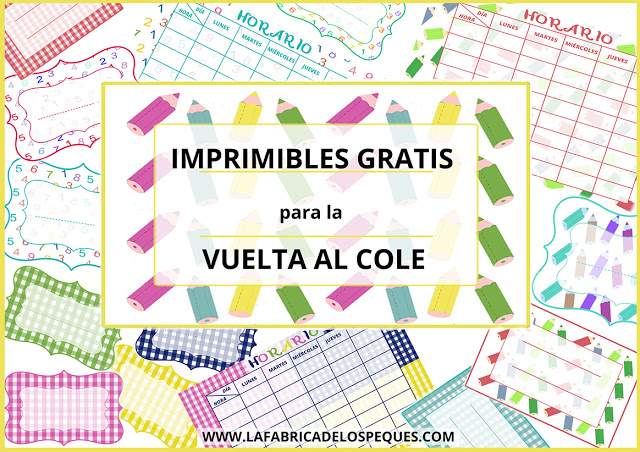 Imprimibles gratis para la vuelta al cole