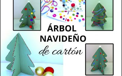 Árbol navideño de cartón
