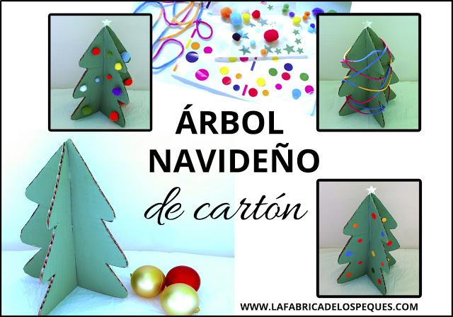 Árbol navideño de cartón