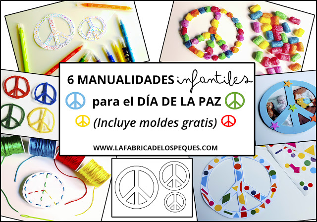 6 Manualidades infantiles para el día de la Paz (incluye moldes gratis)