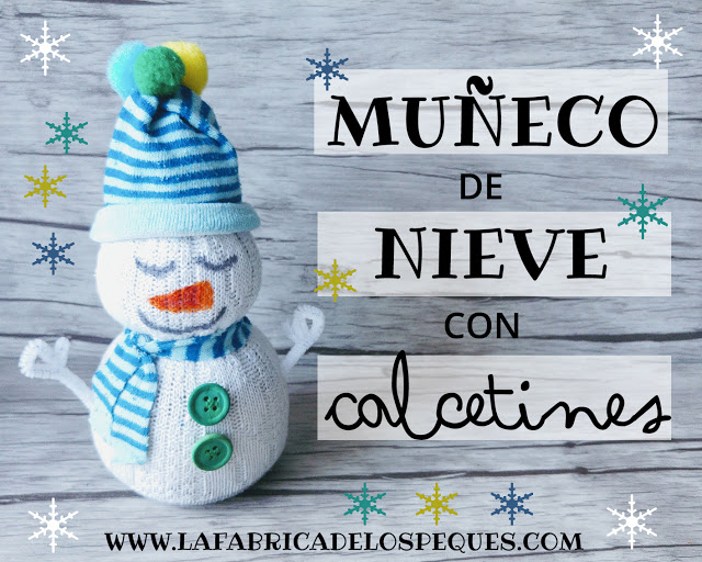 Muñeco de nieve con calcetines