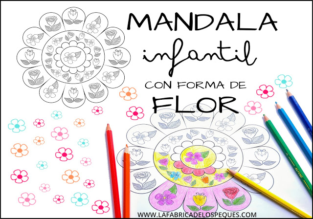 Mandala infantil con forma de flor