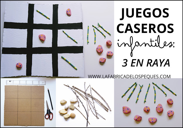 Juegos caseros infantiles: tres en raya