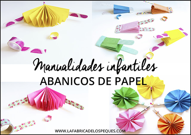 Manualidades infantiles: Abanicos de papel