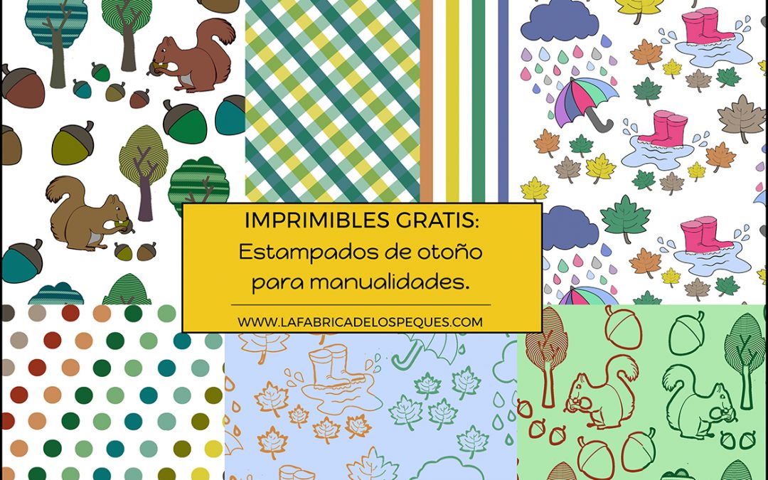 Imprimibles gratis: estampados de otoño para manualidades.