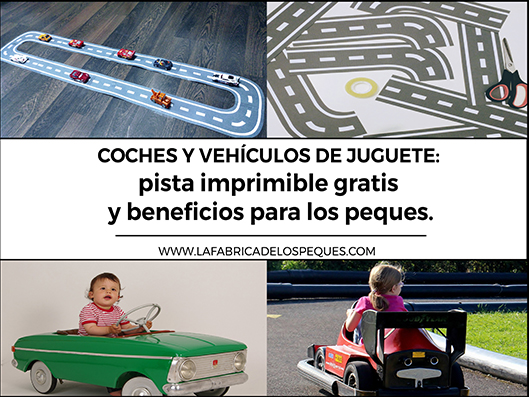 Coches y vehículos de juguete: pista imprimible gratis y beneficios para los peques.