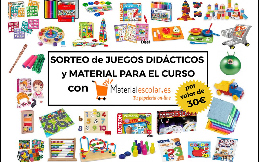 Sorteo de juegos didácticos y material para el curso, con Materialescolar.es