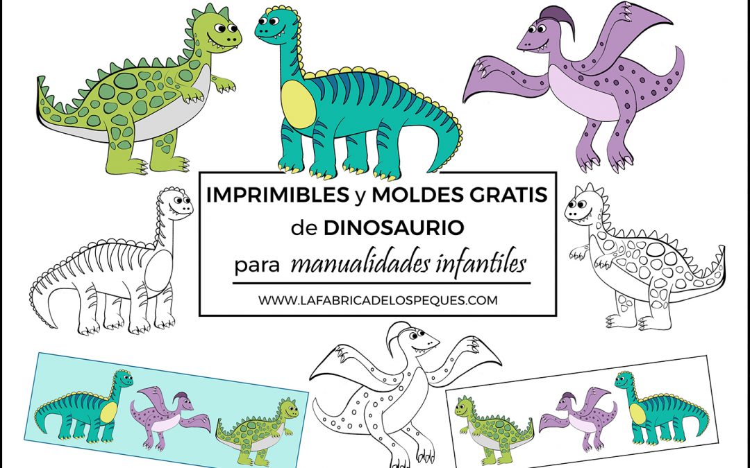 Imprimibles y moldes gratis de dinosaurio para manualidades infantiles