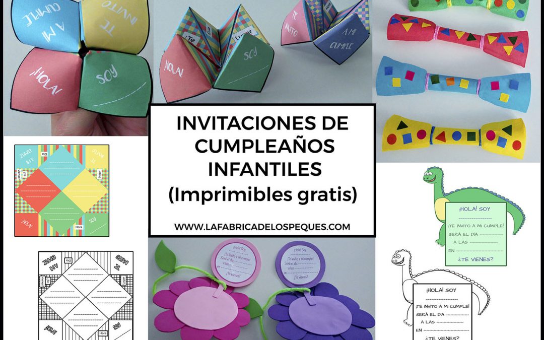 Invitaciones de cumpleaños infantiles (Imprimibles gratis)