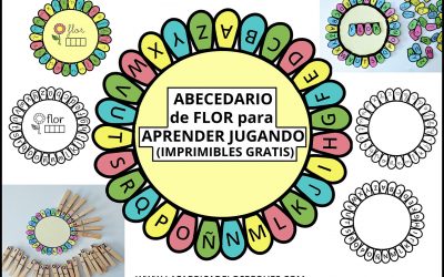 Abecedario de flor para aprender jugando (imprimibles gratis).