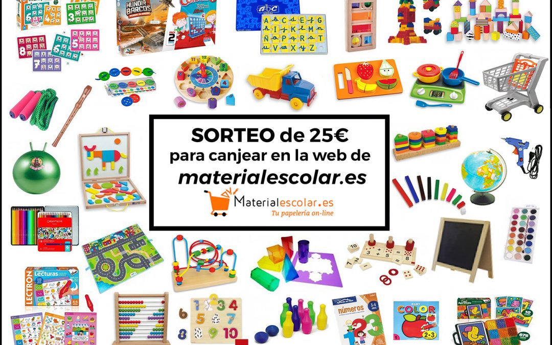 Sorteo de juegos para niños y material de manualidades con materialescolar.es