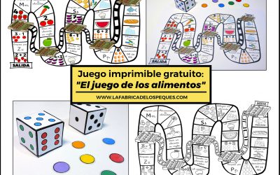 Juego imprimible gratuito: “El juego de los alimentos”.
